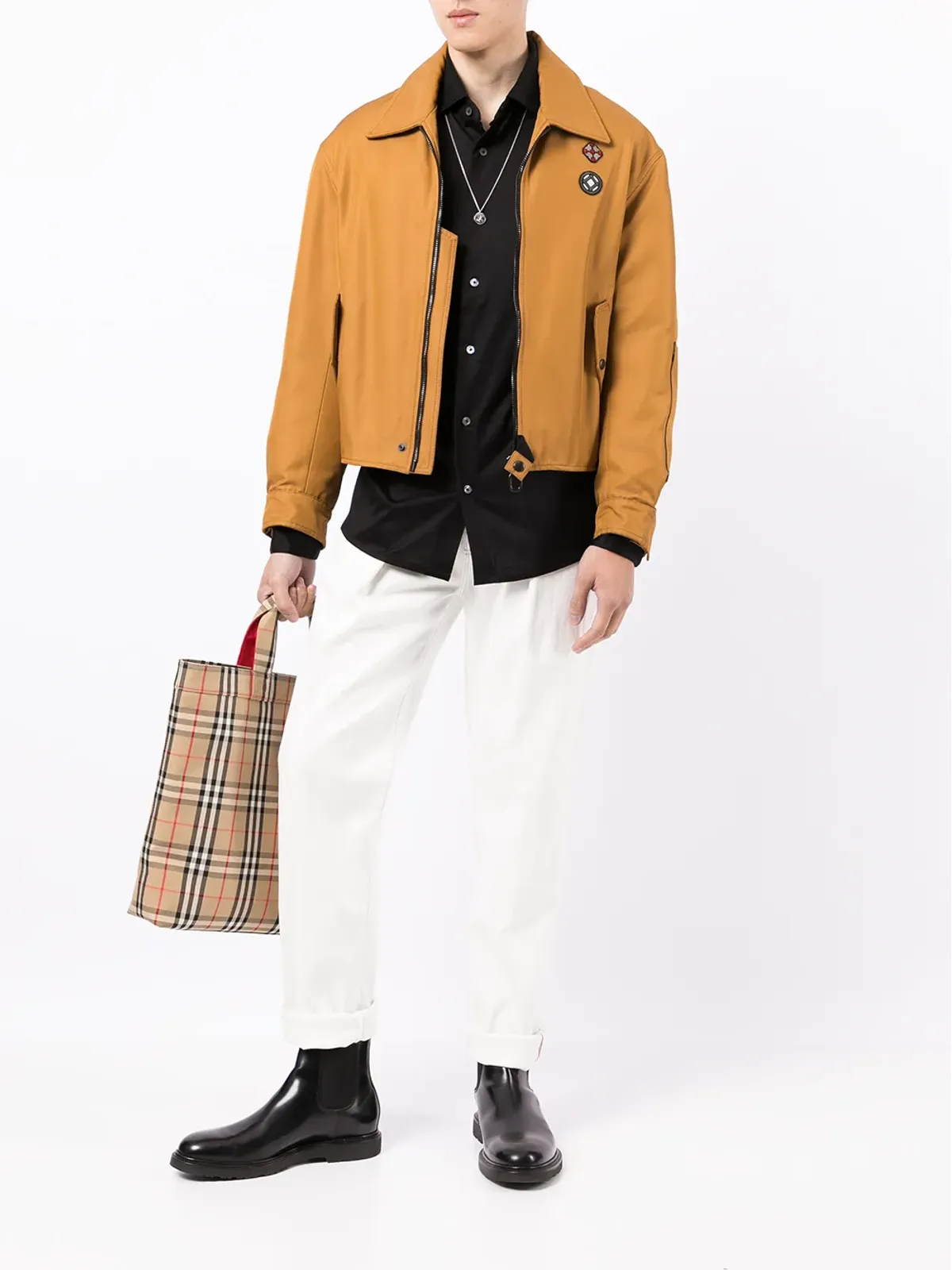 Emporio Armani リヨセル混紡 ボタンアップシャツ - ブラック - 画像2