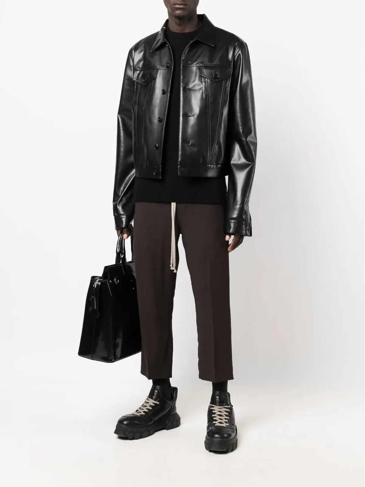 Rick Owens クルーネック リブトリム ジャンパー - 画像2