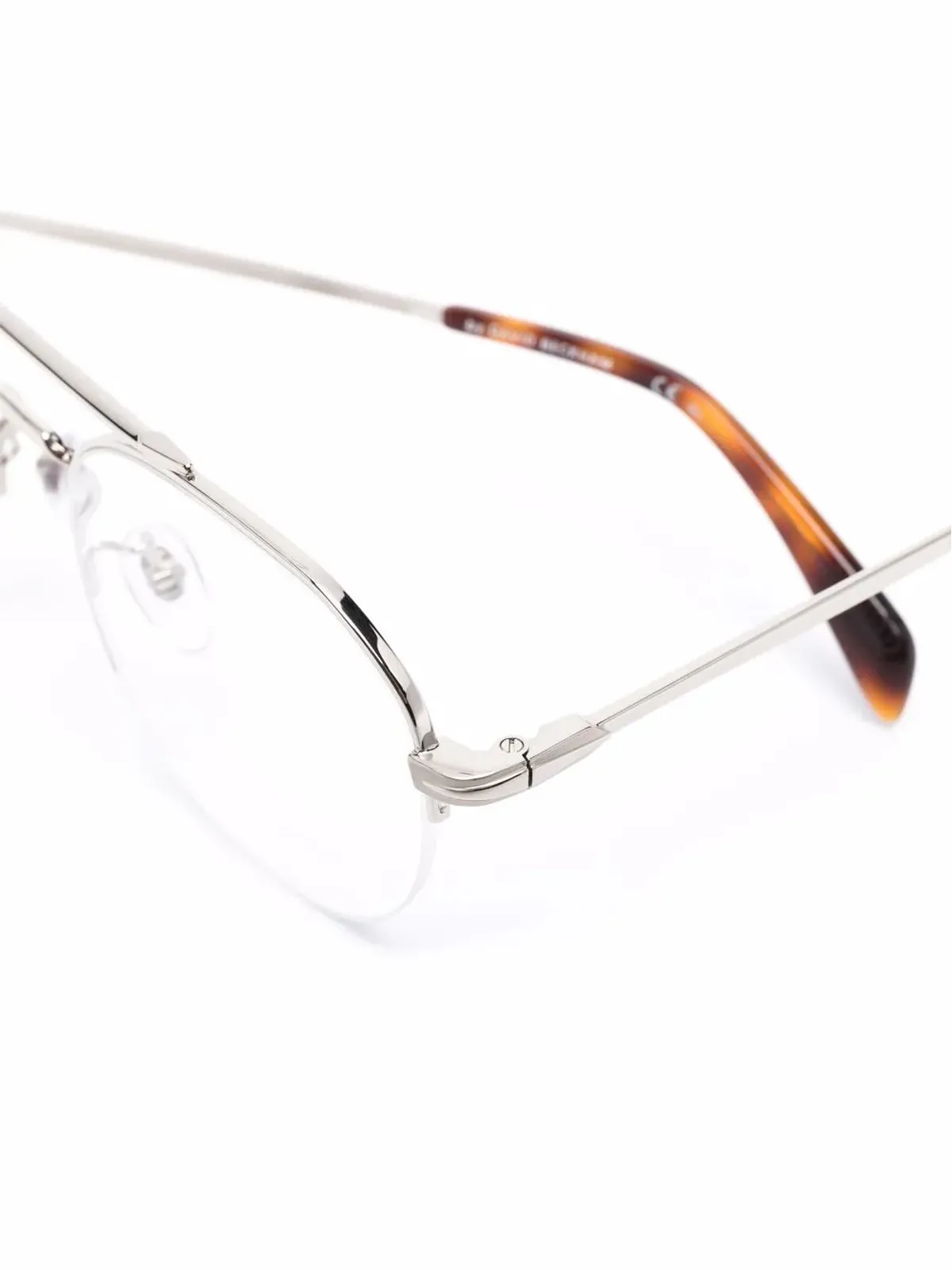 Eyewear by David Beckham べっ甲風パイロットフレーム眼鏡 - 画像3