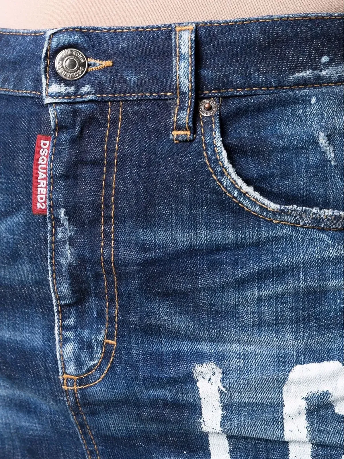 DSQUARED2 ロゴプリントデニムスカート - 画像5