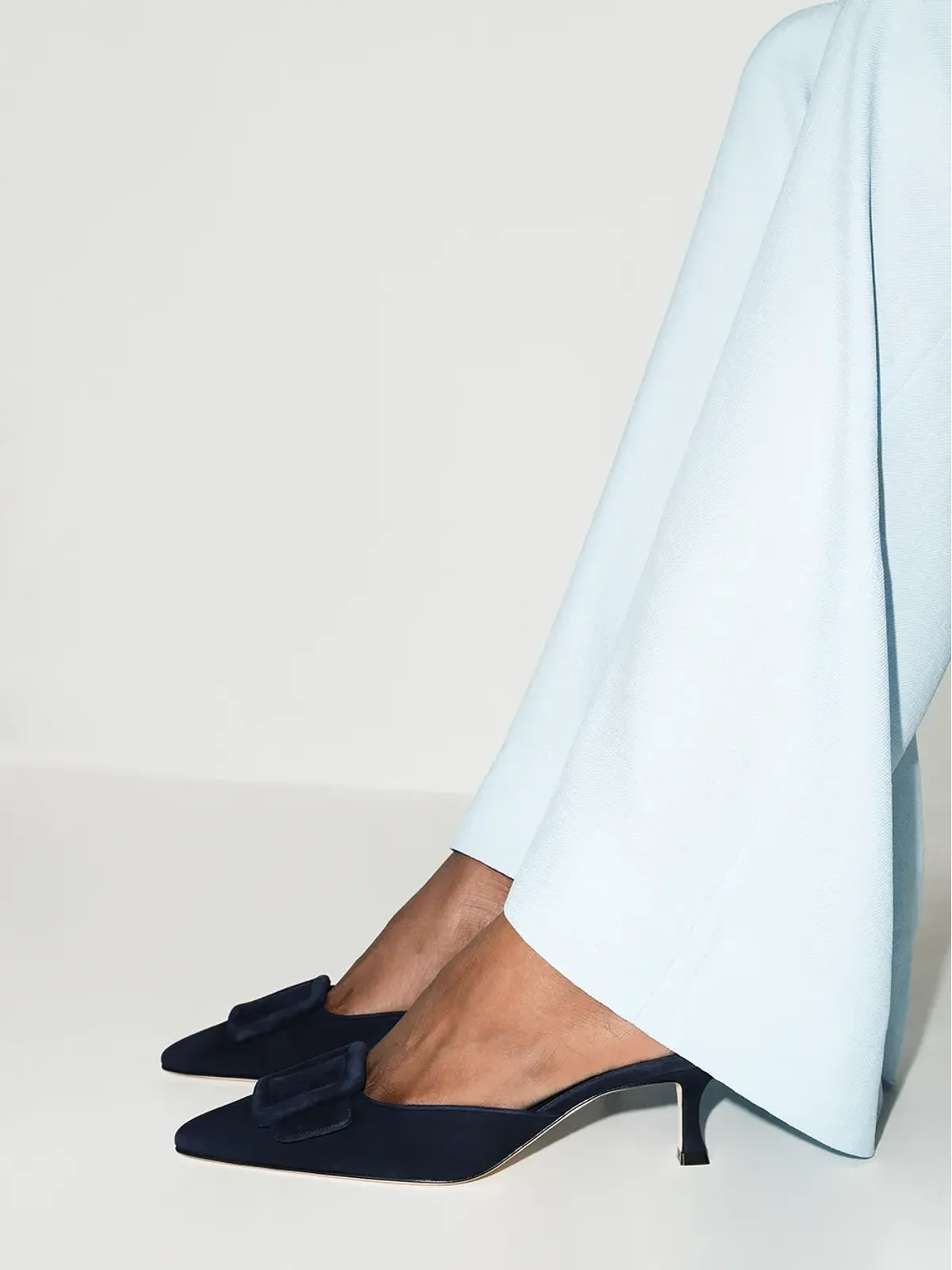 Manolo Blahnik Maysale mules - Blue - 画像2