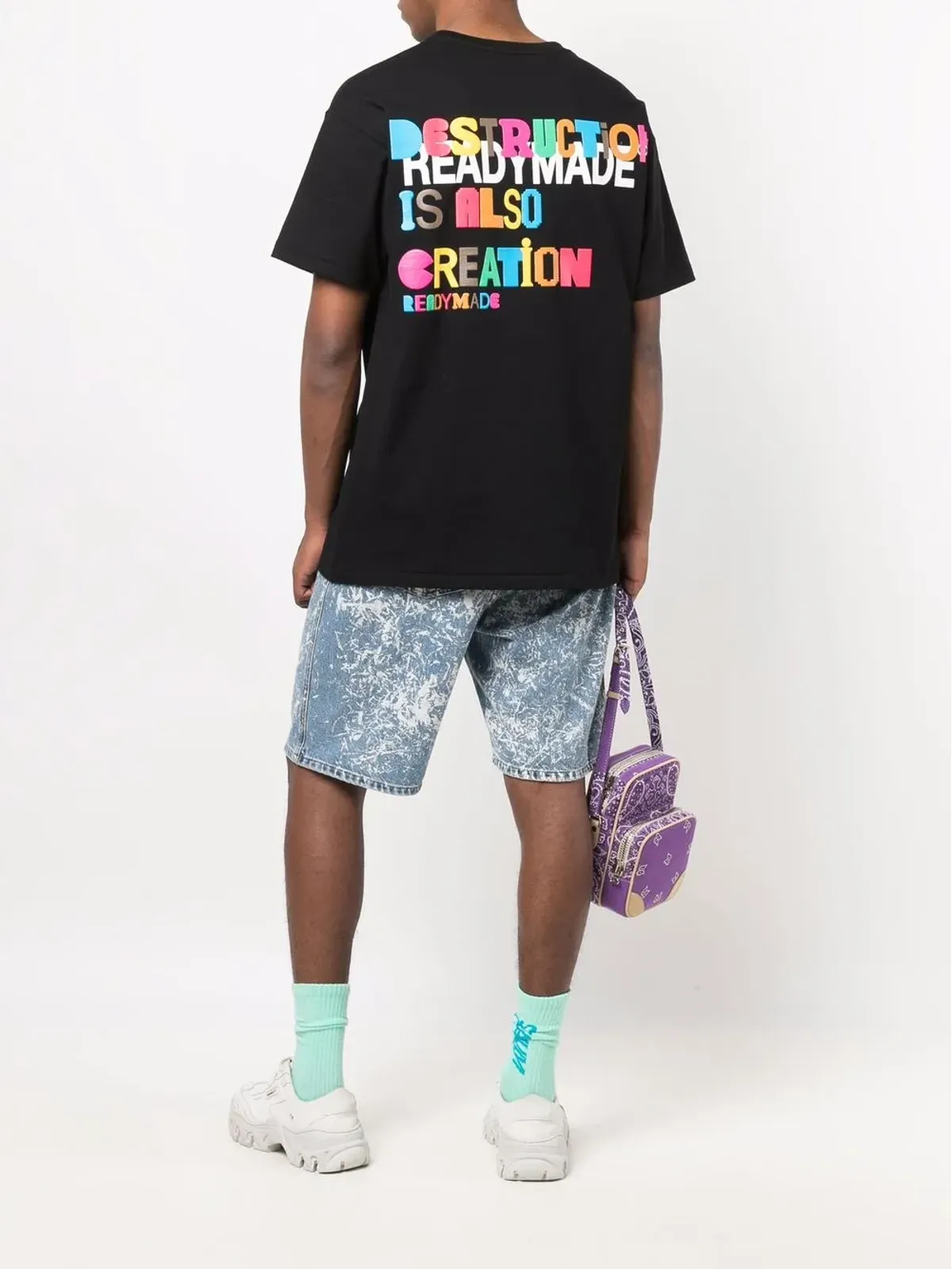 Readymade グラフィックプリント コットンTシャツ ブラック - 画像2