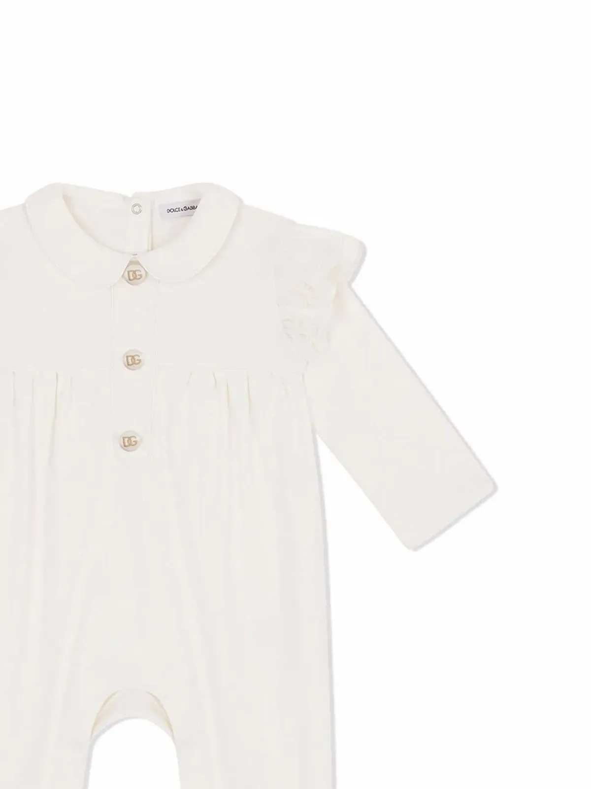 Dolce & Gabbana Kids インタークロック ベビー ロンパース セット - White - 画像4