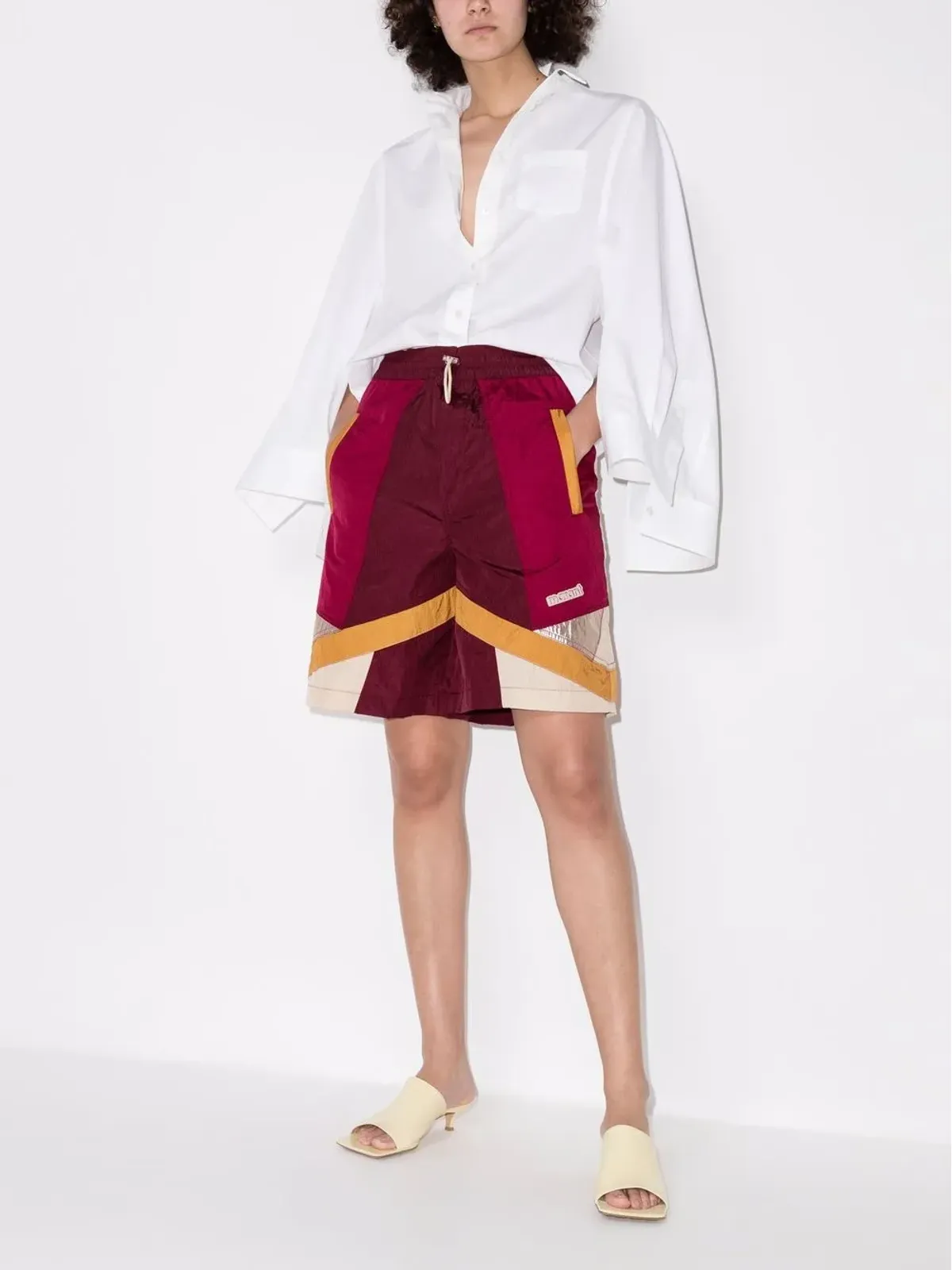 ISABEL MARANT パネルドローストリング バスケットボールショーツ - レッド - 画像2