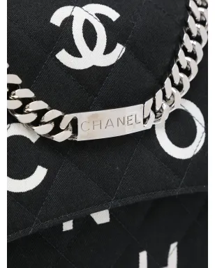 CHANEL ビンテージ 1997 ダイヤモンドキルト アイコン ハンドバッグ - ブラック - サムネイル4