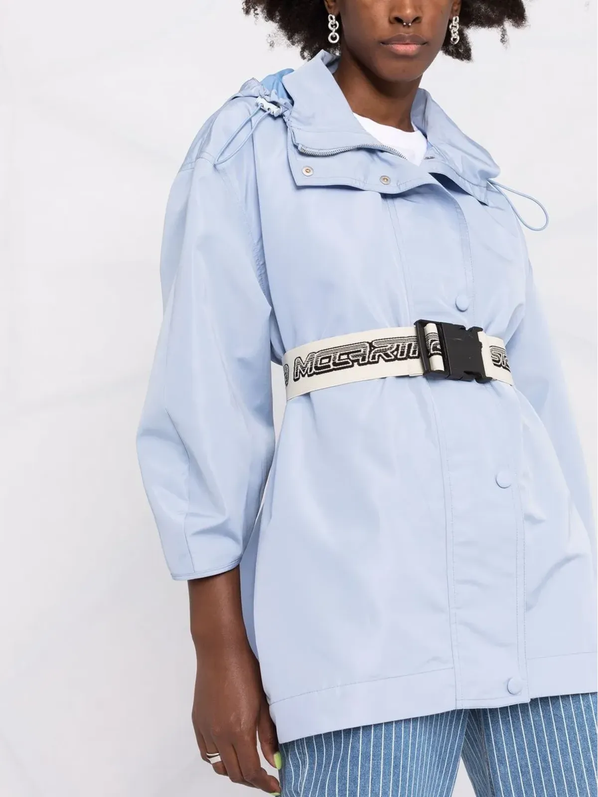 Stella McCartney ベルト付きフードジャケット - 画像5