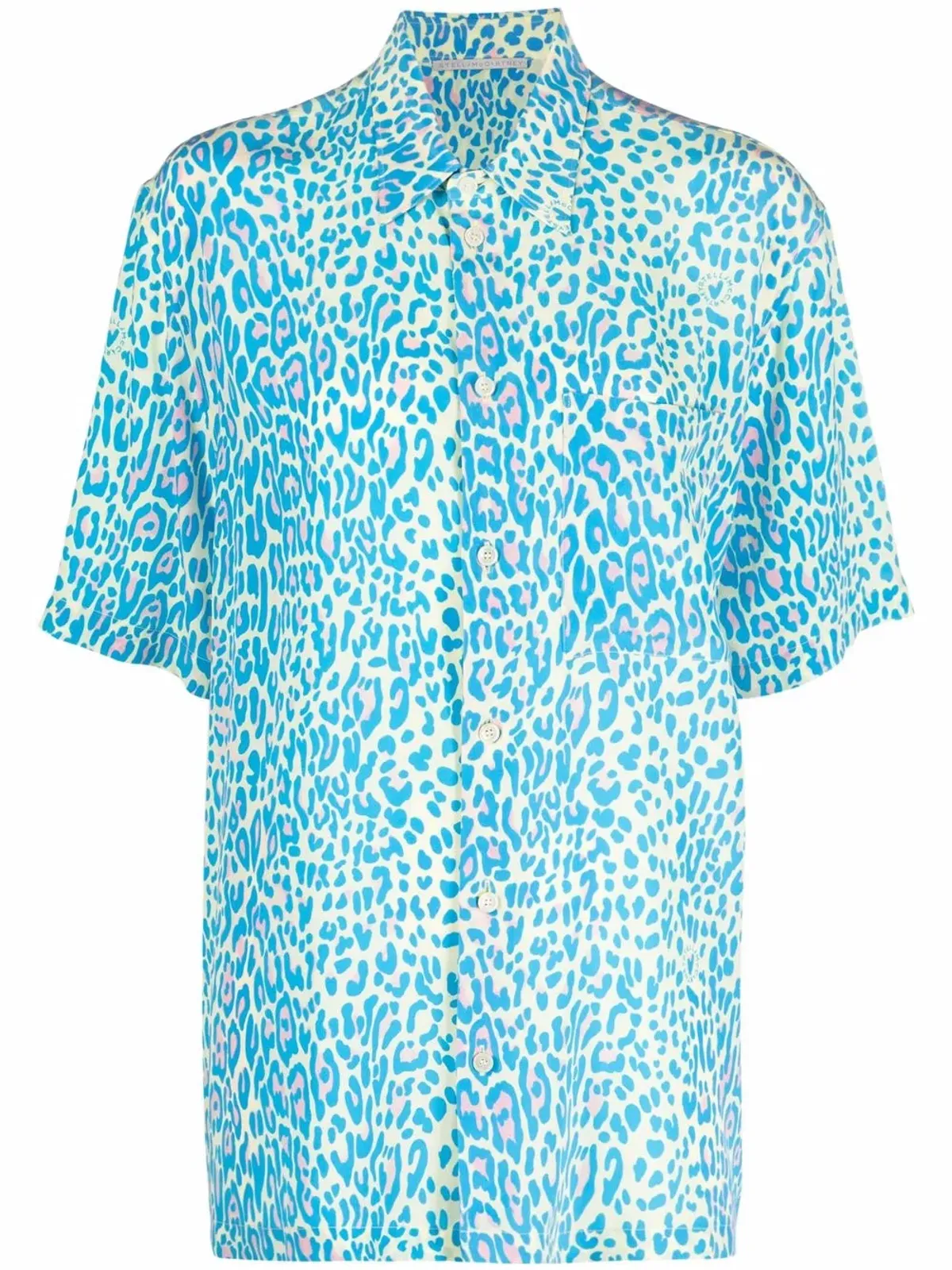 Stella McCartney レオパード柄ショートスリーブシャツ - Blue - 画像1