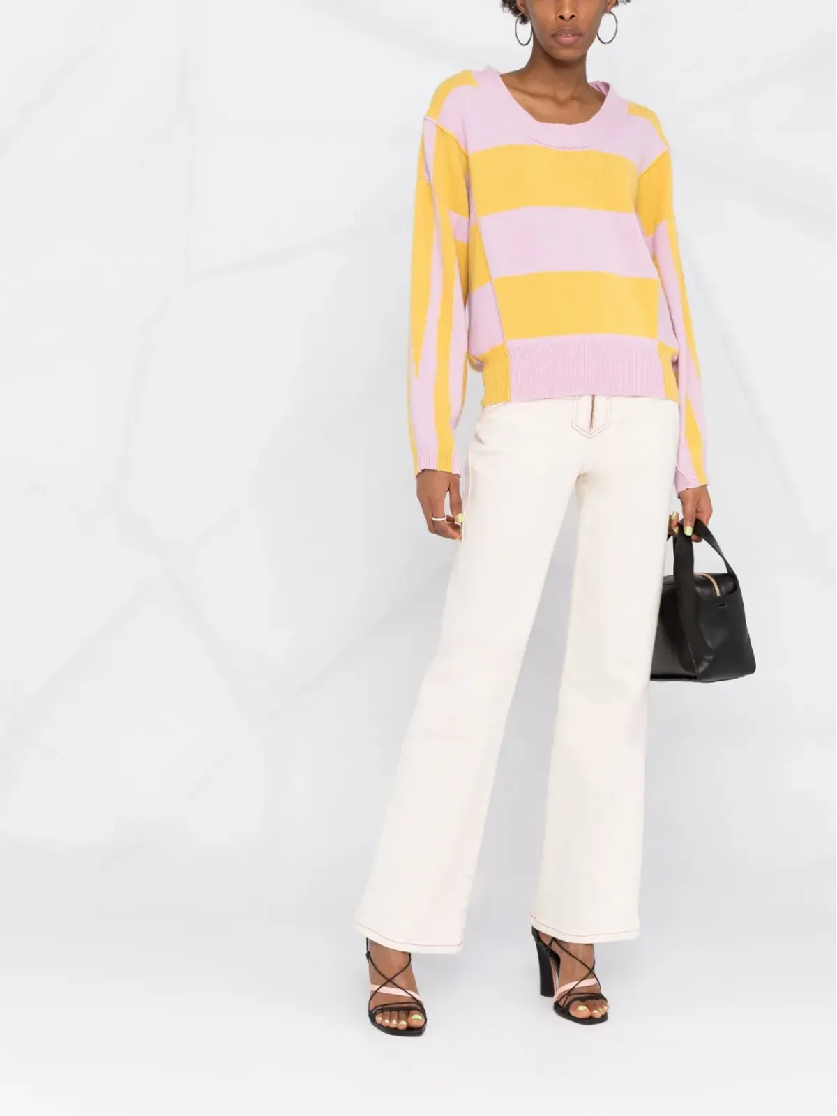 Stella McCartney ストライプ柄ジャンパー - ピンク - 画像3