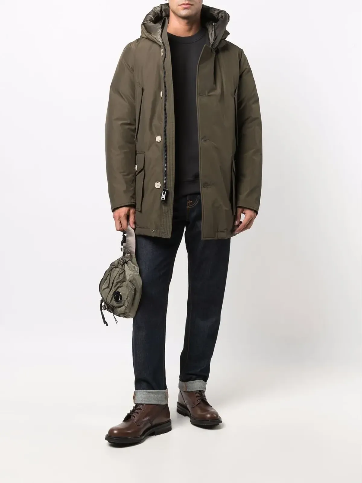 Woolrich フード付きパデッドコート - 画像2