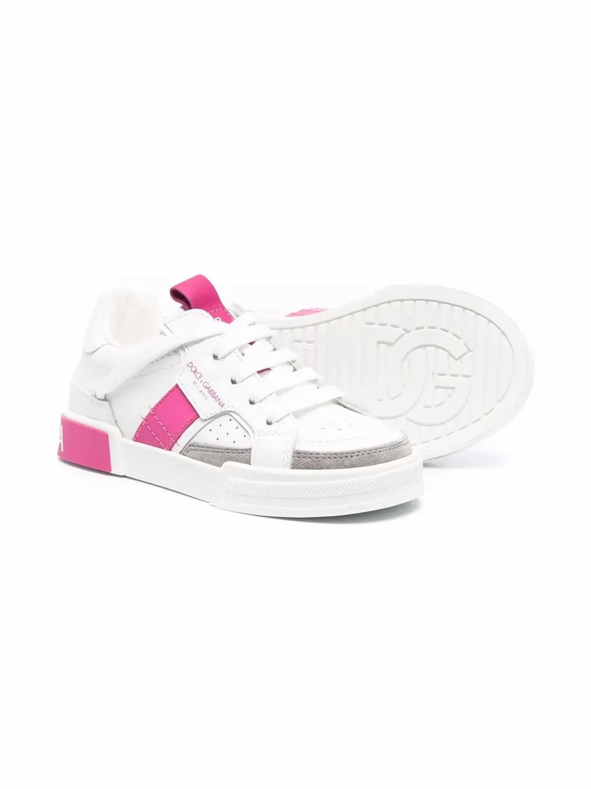 Dolce & Gabbana Kids カラーブロック レザー スニーカー - 画像2