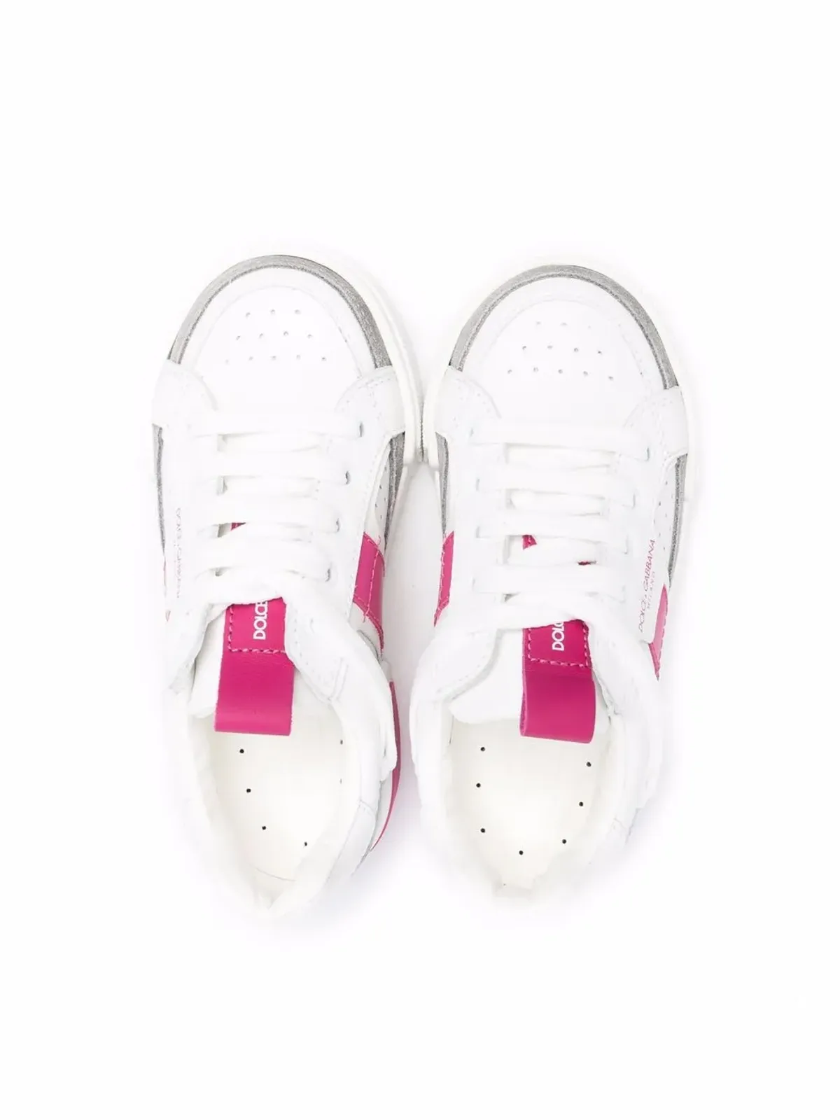 Dolce & Gabbana Kids カラーブロック レザー スニーカー - 画像3