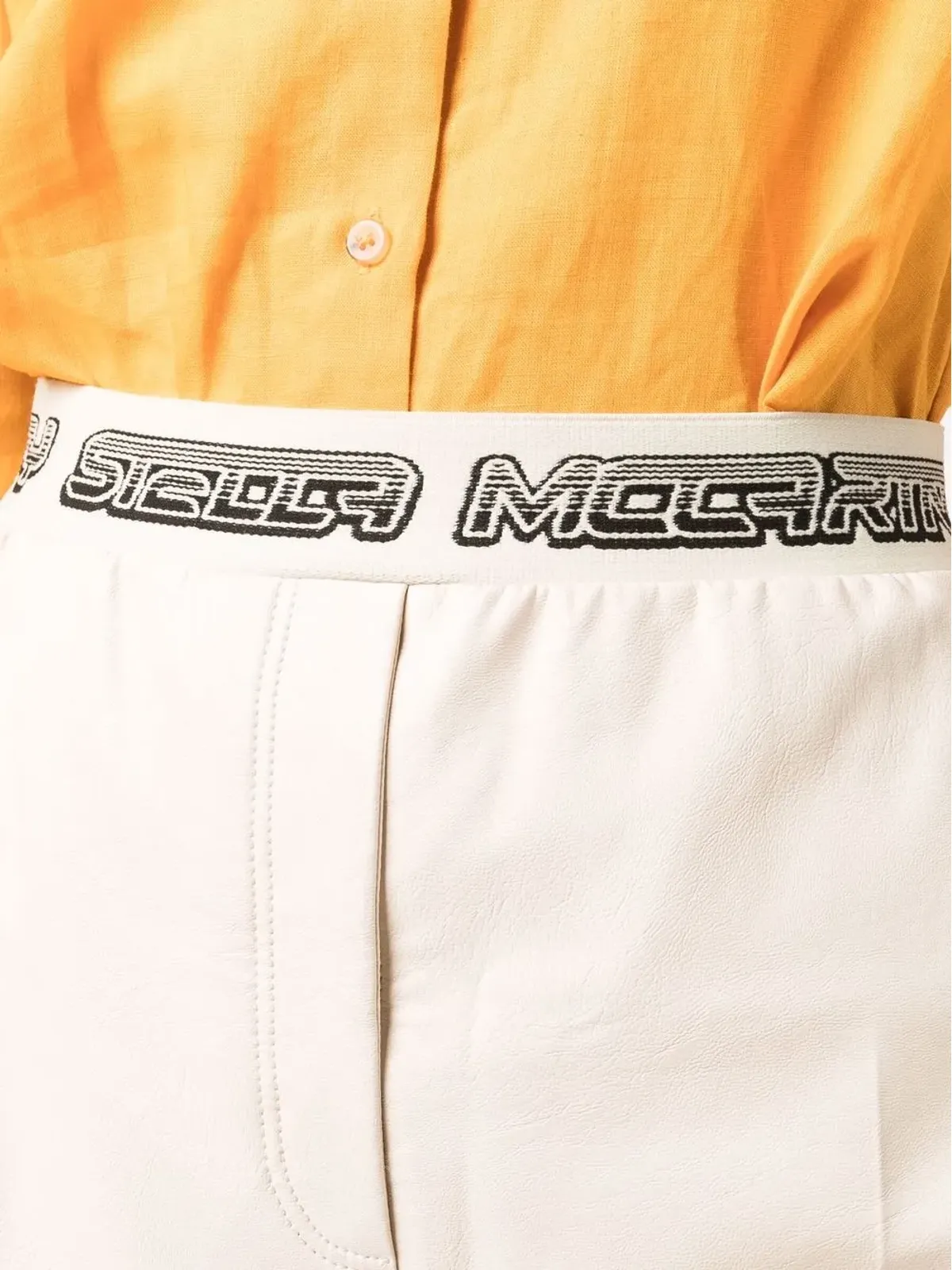 Stella McCartney ロゴ入りウエストバンド クロップドパンツ - 画像5