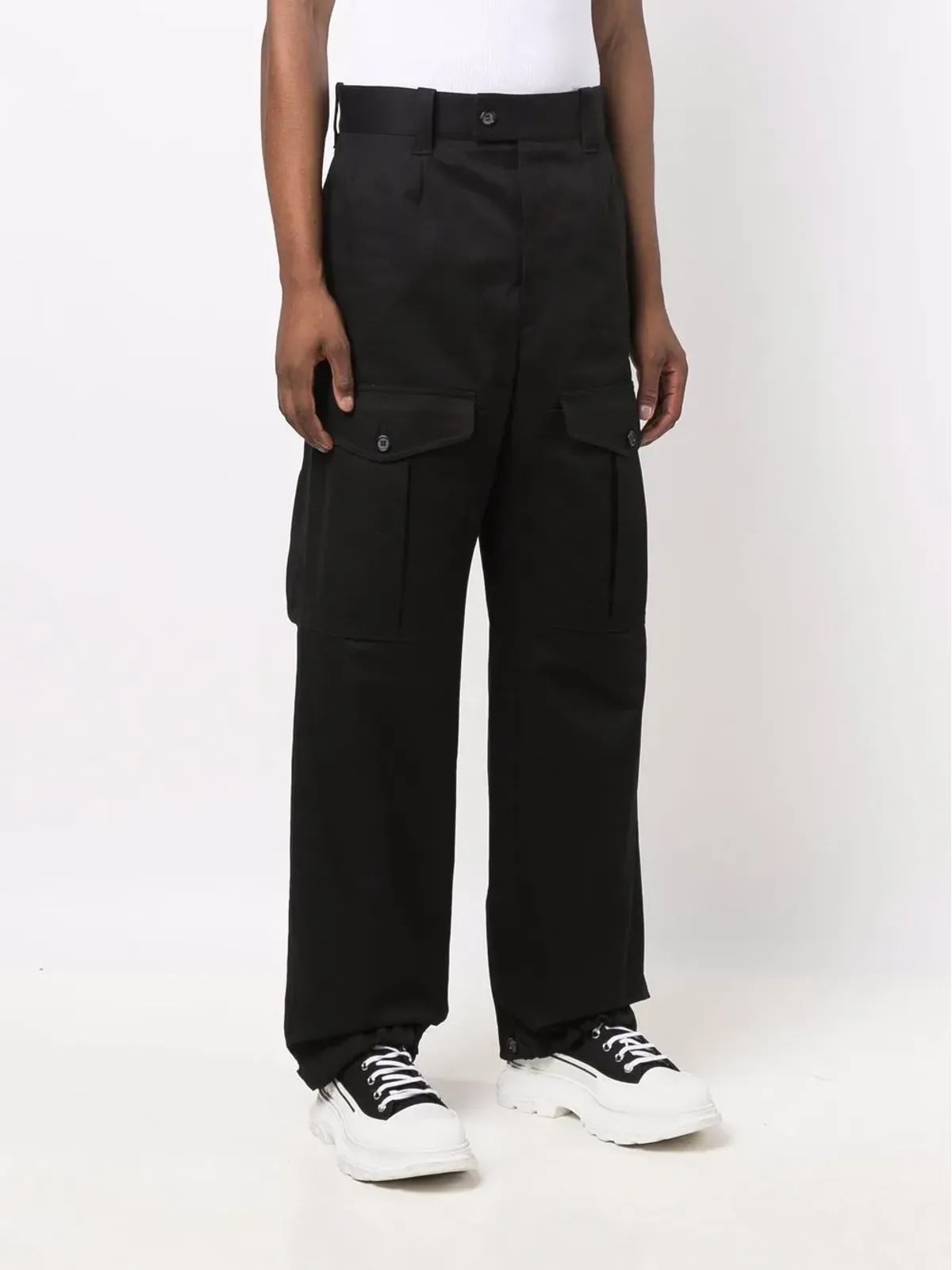Alexander McQueen フラップポケット付きコットンパンツ - 画像3
