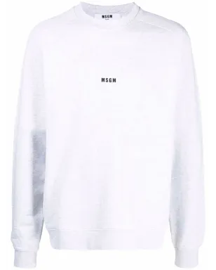MSGM ロゴプリント クルーネック ジャンパー - グレー - サムネイル1