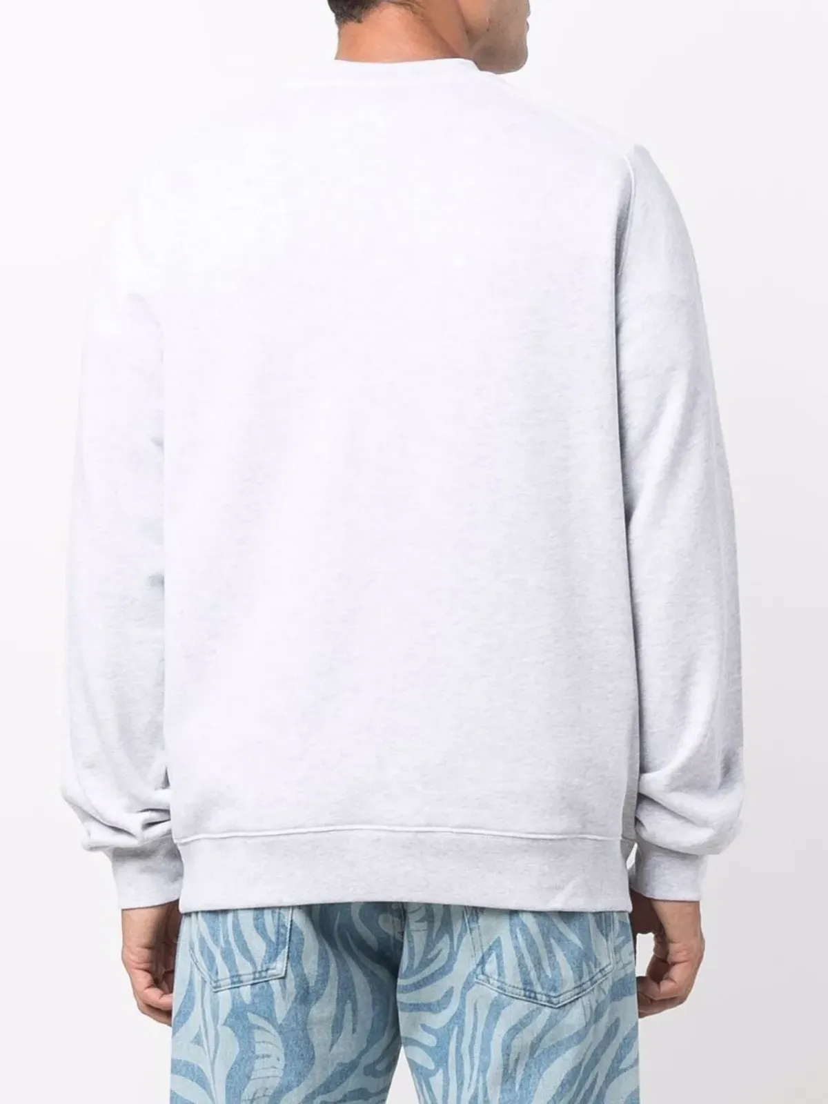 MSGM ロゴプリント クルーネック ジャンパー - グレー - 画像4
