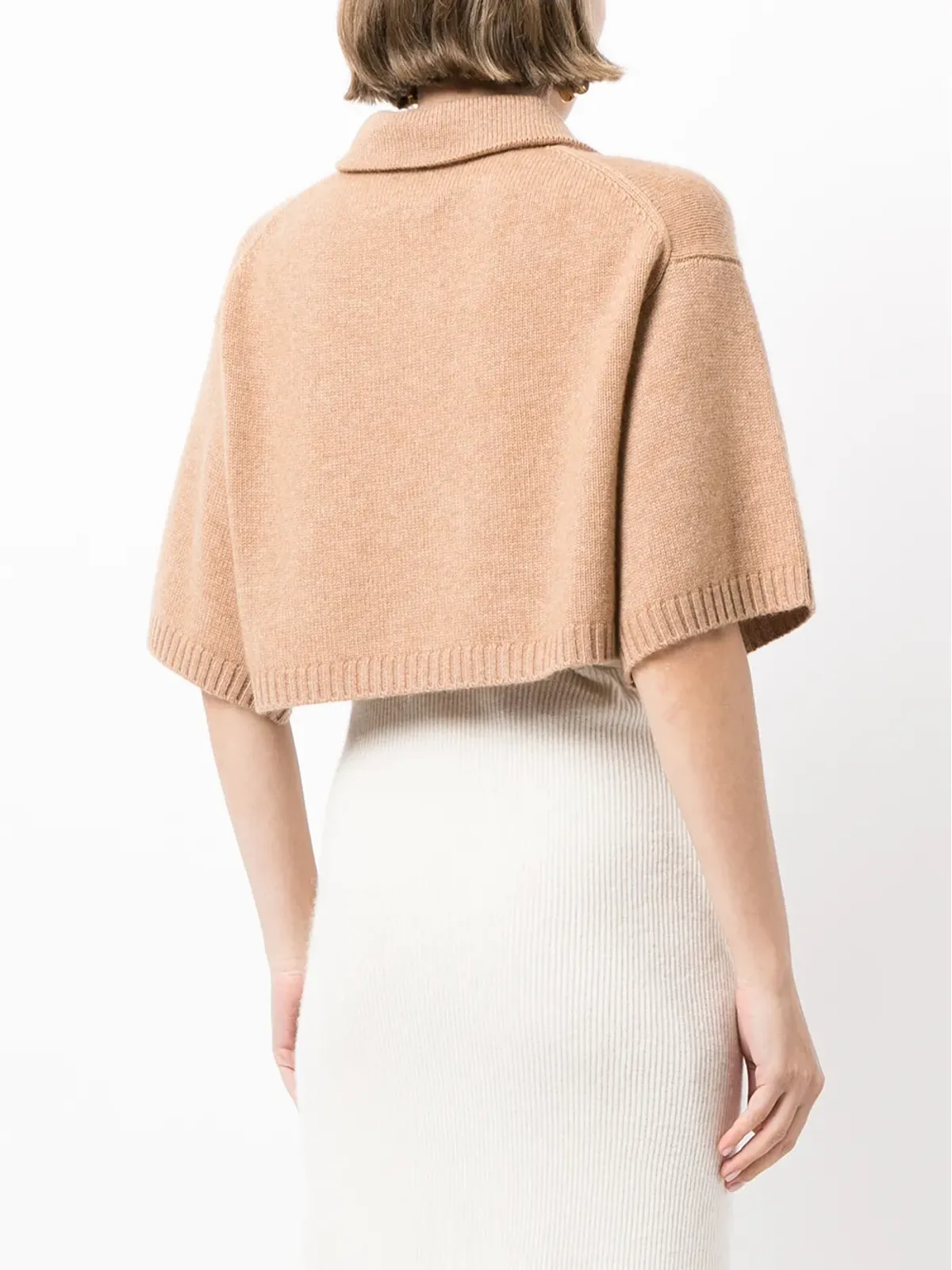 Cashmere In Love デミ クロップド ニットシャツ - ブラウン - 画像4