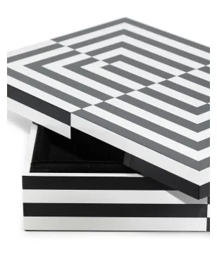 Jonathan Adler オプアート大型ラッカーボックス - サムネイル3