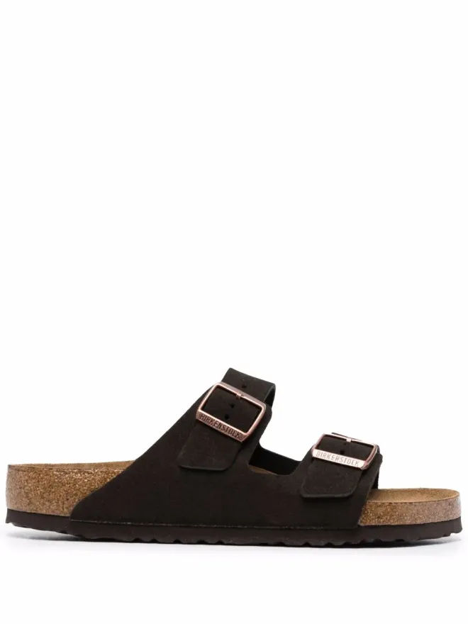 Birkenstock Birkenstock アリゾナ スリップオン スウェード サンダル - ブラウンの商品画像