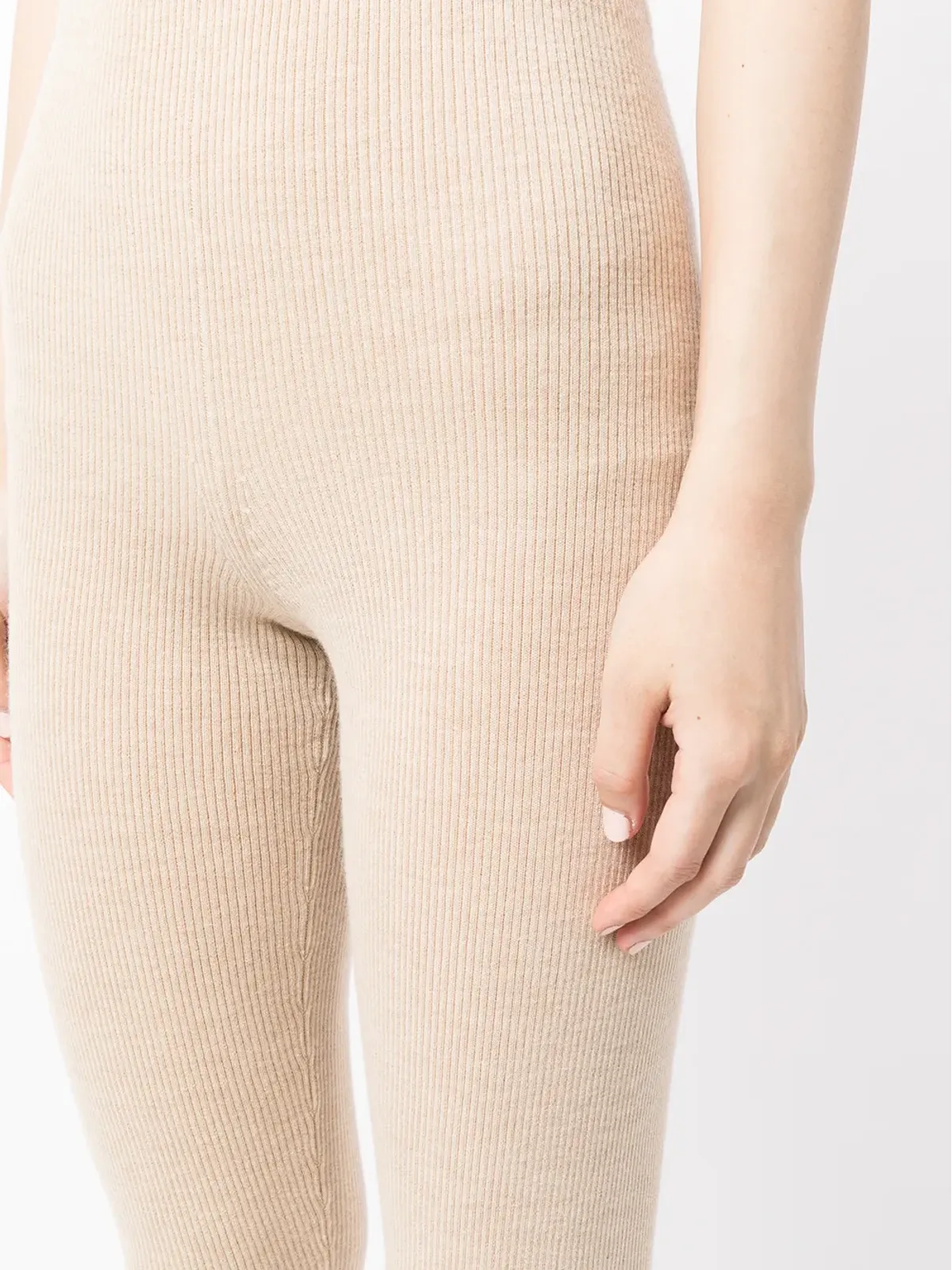 Cashmere In Love Cruz cashmere-knit leggings - Brown - 画像5