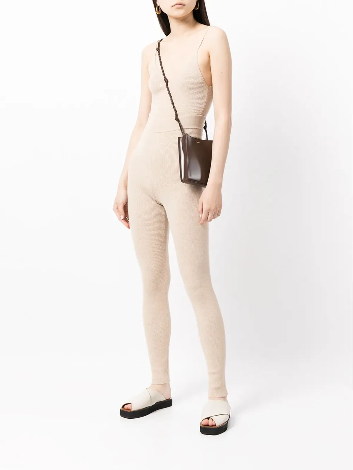 Cashmere In Love Cruz cashmere-knit leggings - Brown - 画像2
