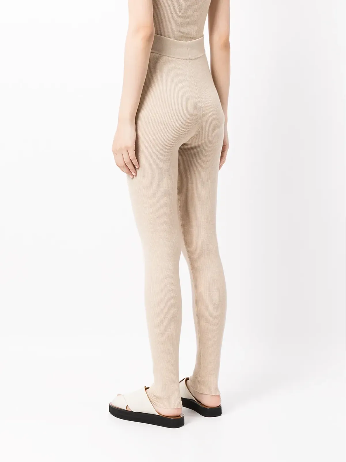 Cashmere In Love Cruz cashmere-knit leggings - Brown - 画像4