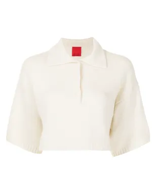 Cashmere In Love デミクロップド カシミア ポロシャツ - サムネイル1