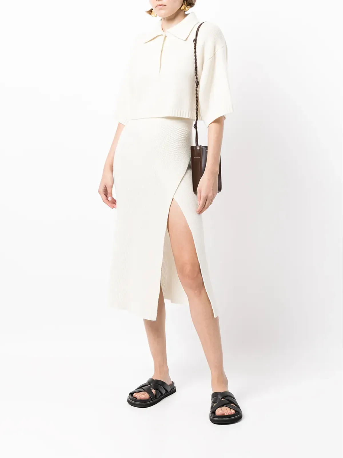 Cashmere In Love デミクロップド カシミア ポロシャツ - 画像2