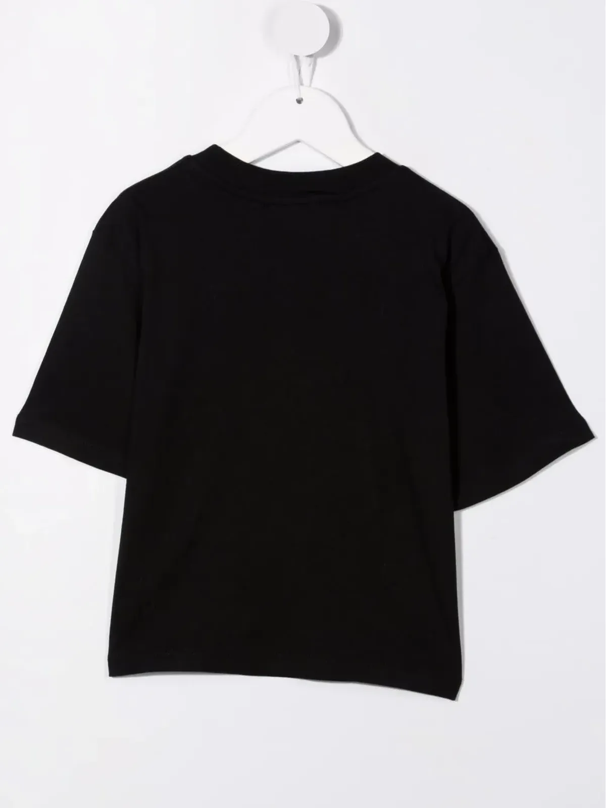 MSGM Kids スパンコールロゴ入りクロップドTシャツ - ブラック - 画像2