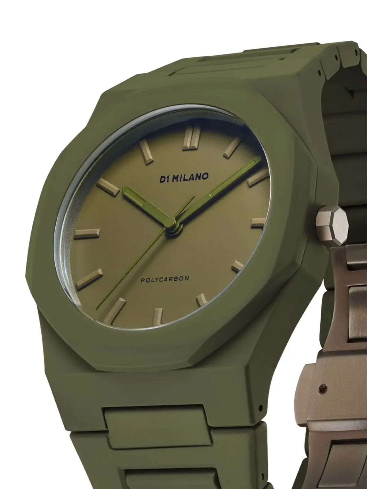 D1 Milano ポリカーボネート ミリタリーグリーン 腕時計 - 画像4