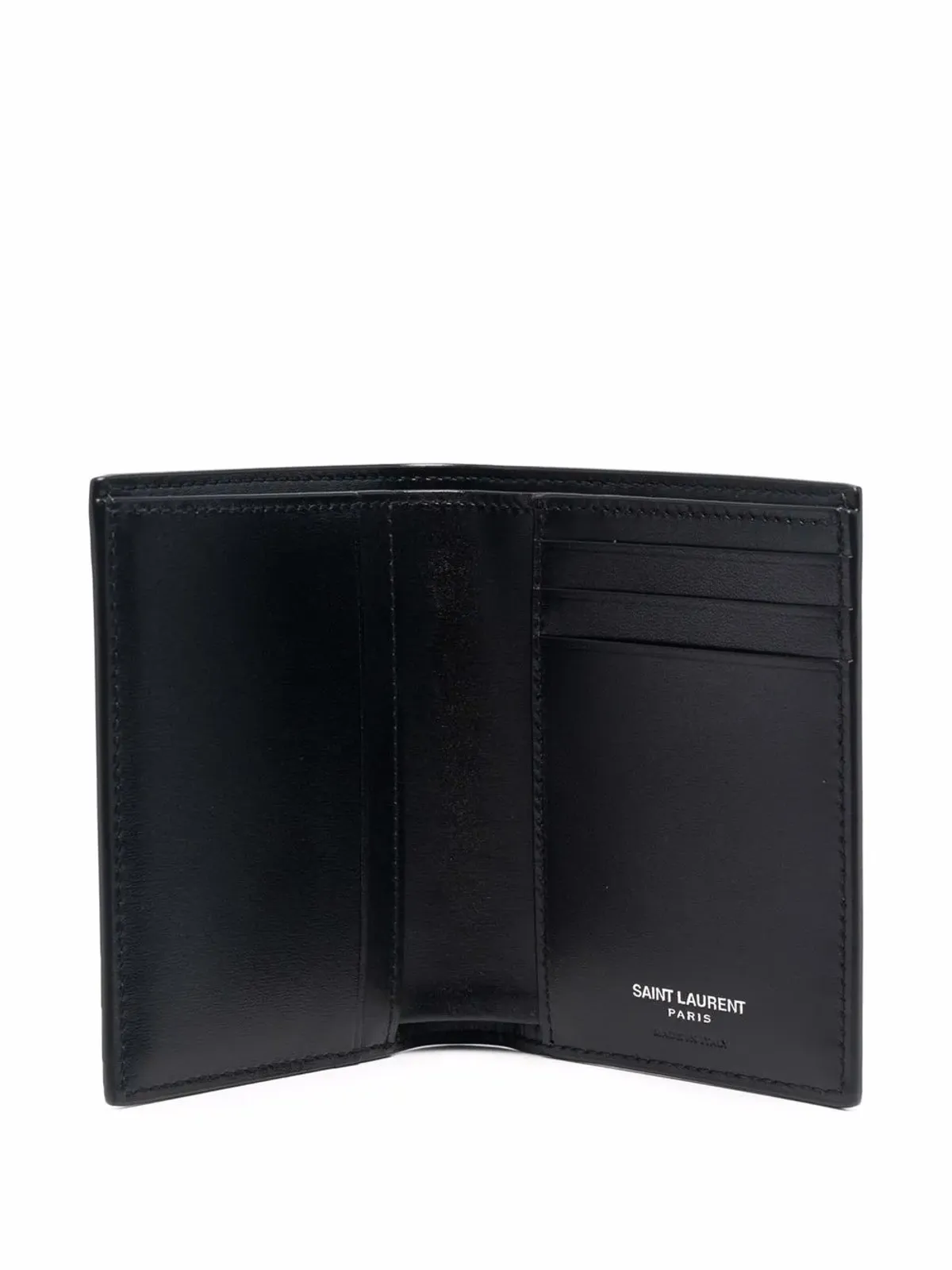 Saint Laurent ロゴレタリング レザーウォレット - 画像3
