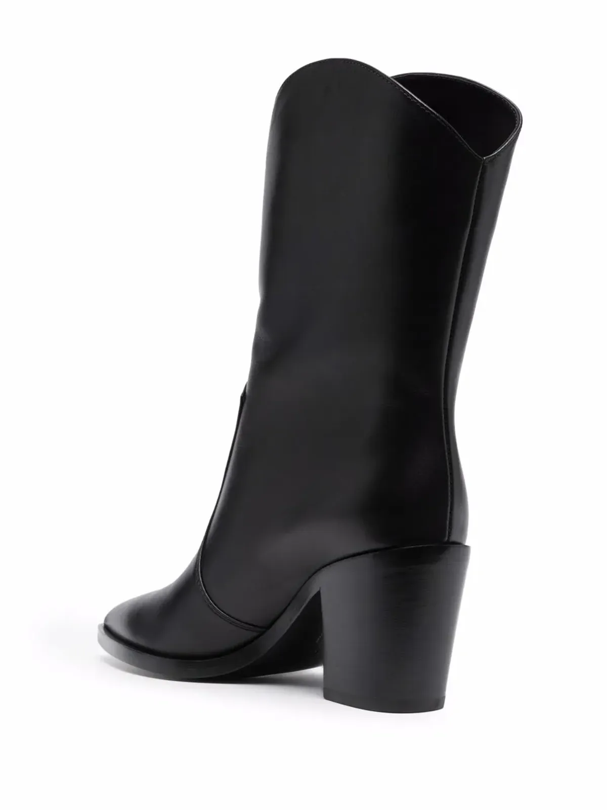 Gianvito Rossi ポインテッドレザーブーツ - ブラック - 画像3