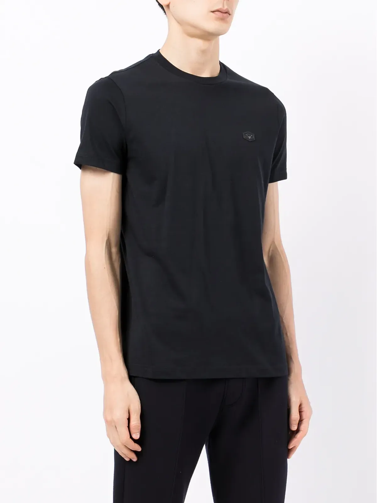Emporio Armani ロゴパッチ付き半袖Tシャツ - 画像3