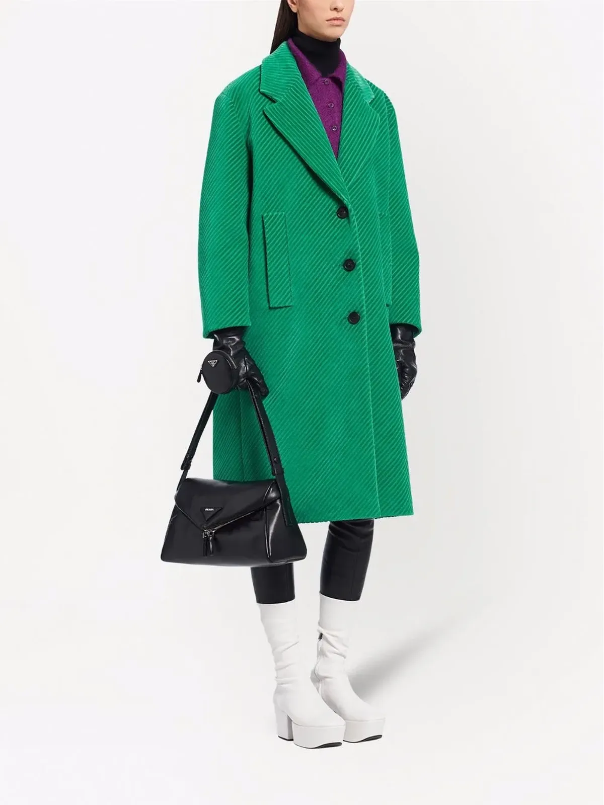 Prada ロゴプレートショルダーバッグ - 画像2
