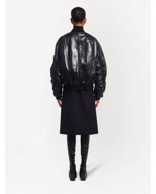 Prada レザー ボンバー ジャケット（ブラック） - サムネイル4