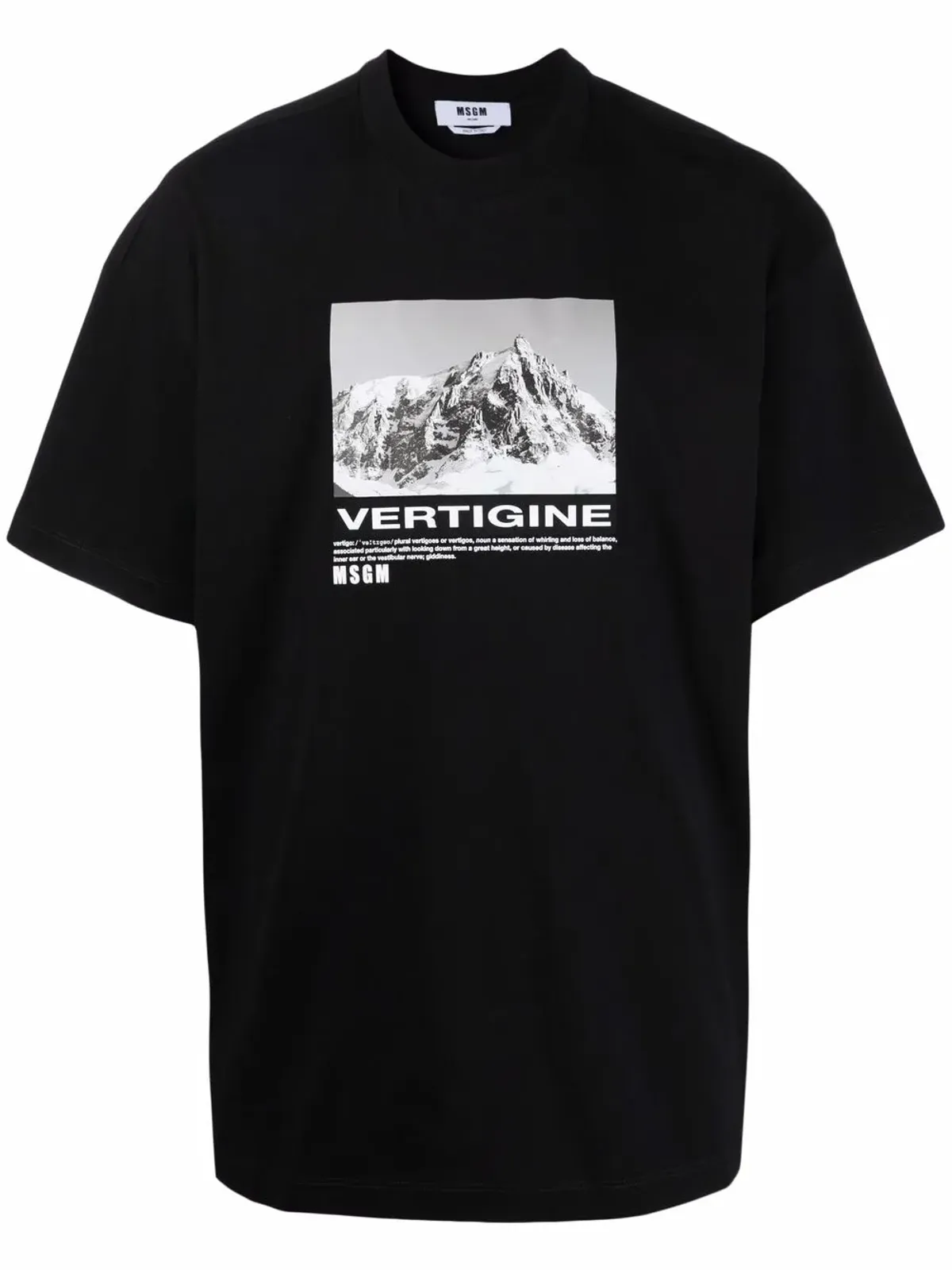MSGM Vertigine グラフィックプリント Tシャツ - ブラック - 画像1