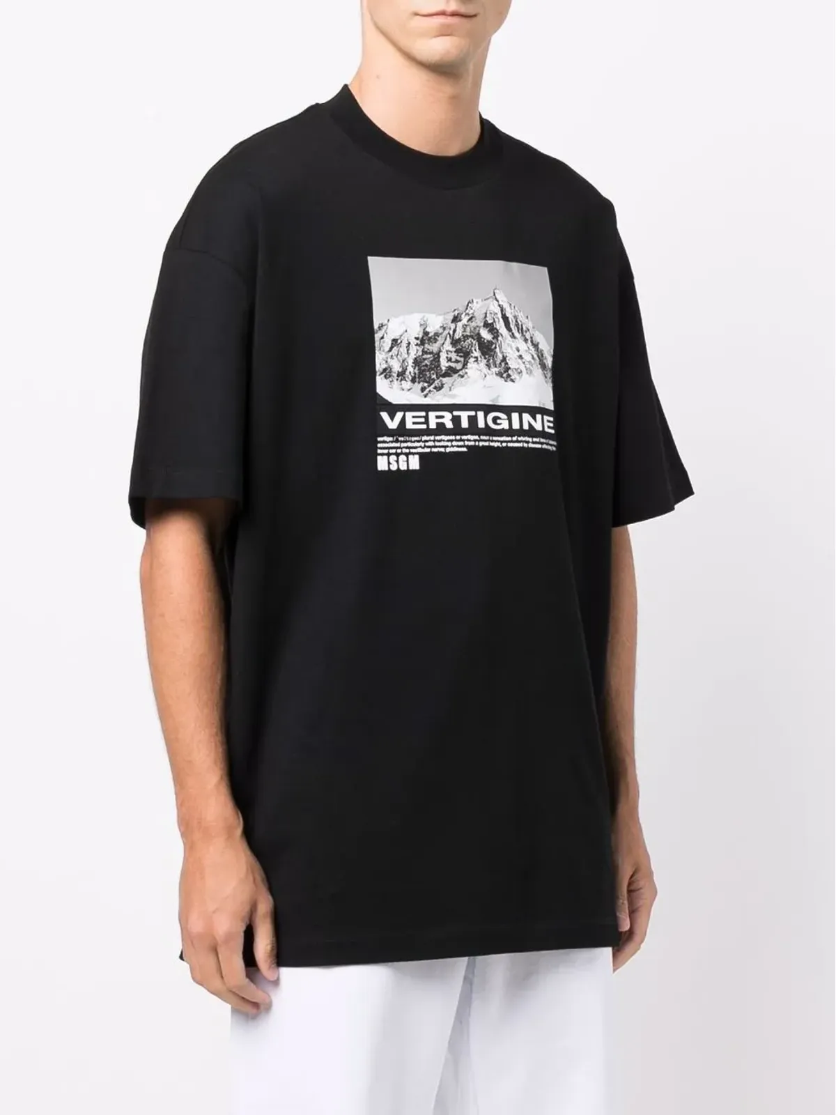 MSGM Vertigine グラフィックプリント Tシャツ - ブラック - 画像3