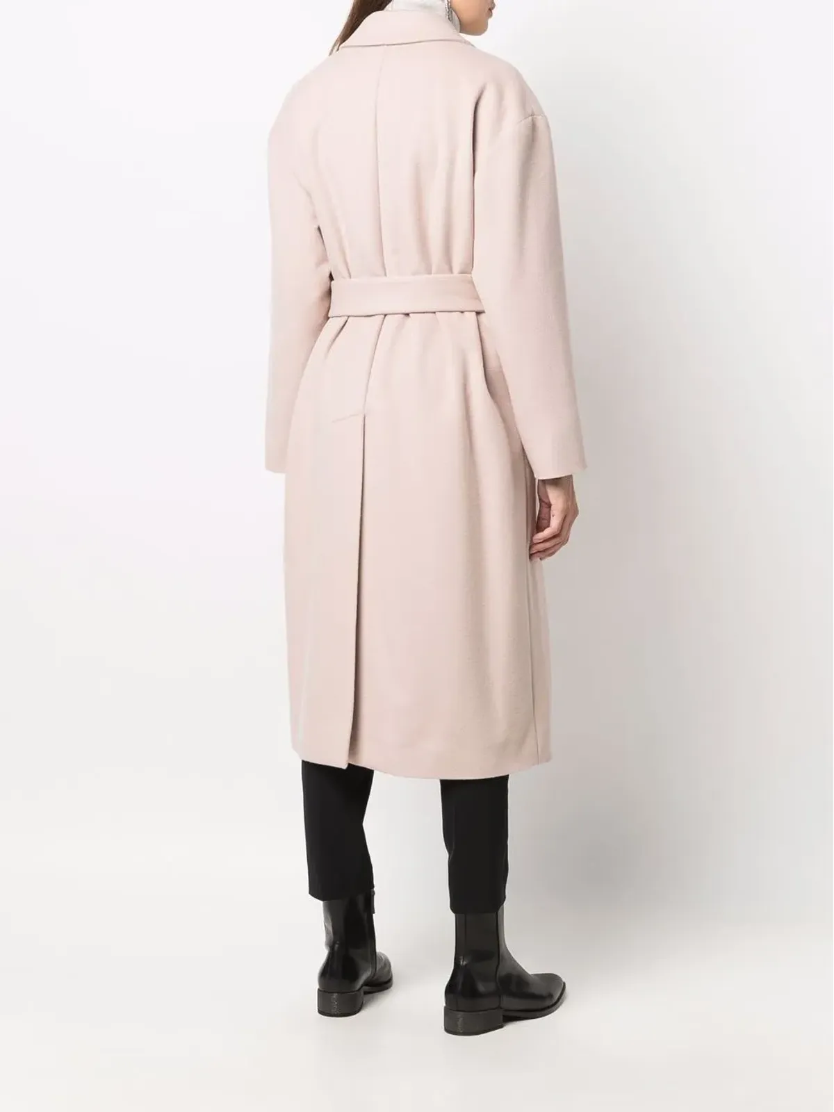 Brunello Cucinelli ダブルブレスト ウールカシミヤ混コート - ピンク - 画像4
