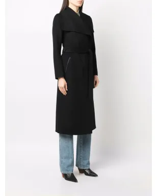 Mackage ドレープベルト付きウールコート（ブラック） - サムネイル3