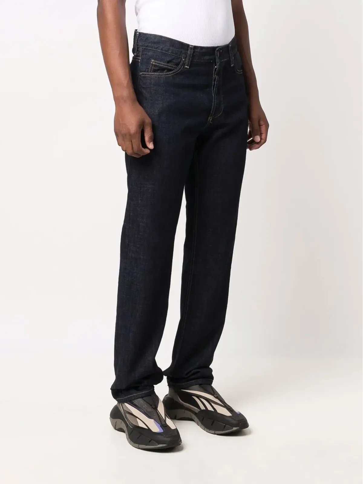 Carhartt WIP ロゴパッチデニムジーンズ - 画像3