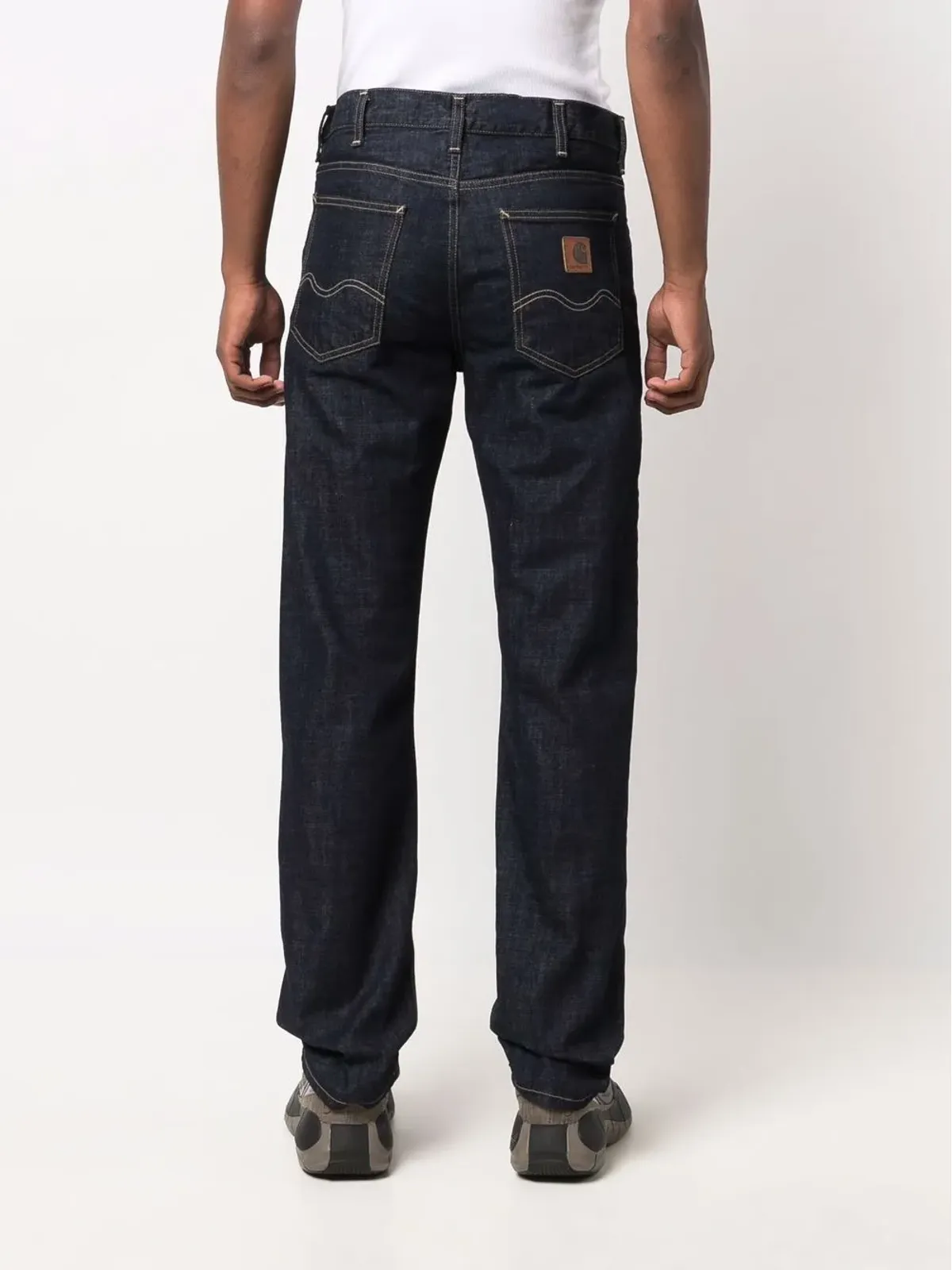 Carhartt WIP ロゴパッチデニムジーンズ - 画像4