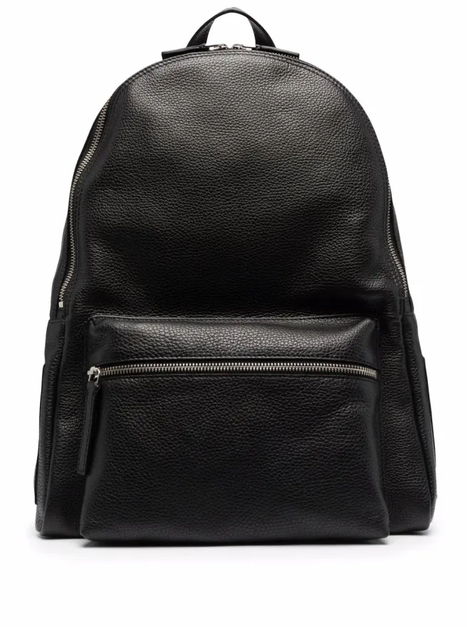 Orciani Orciani ロゴプレート付きレザーバックパックの商品画像