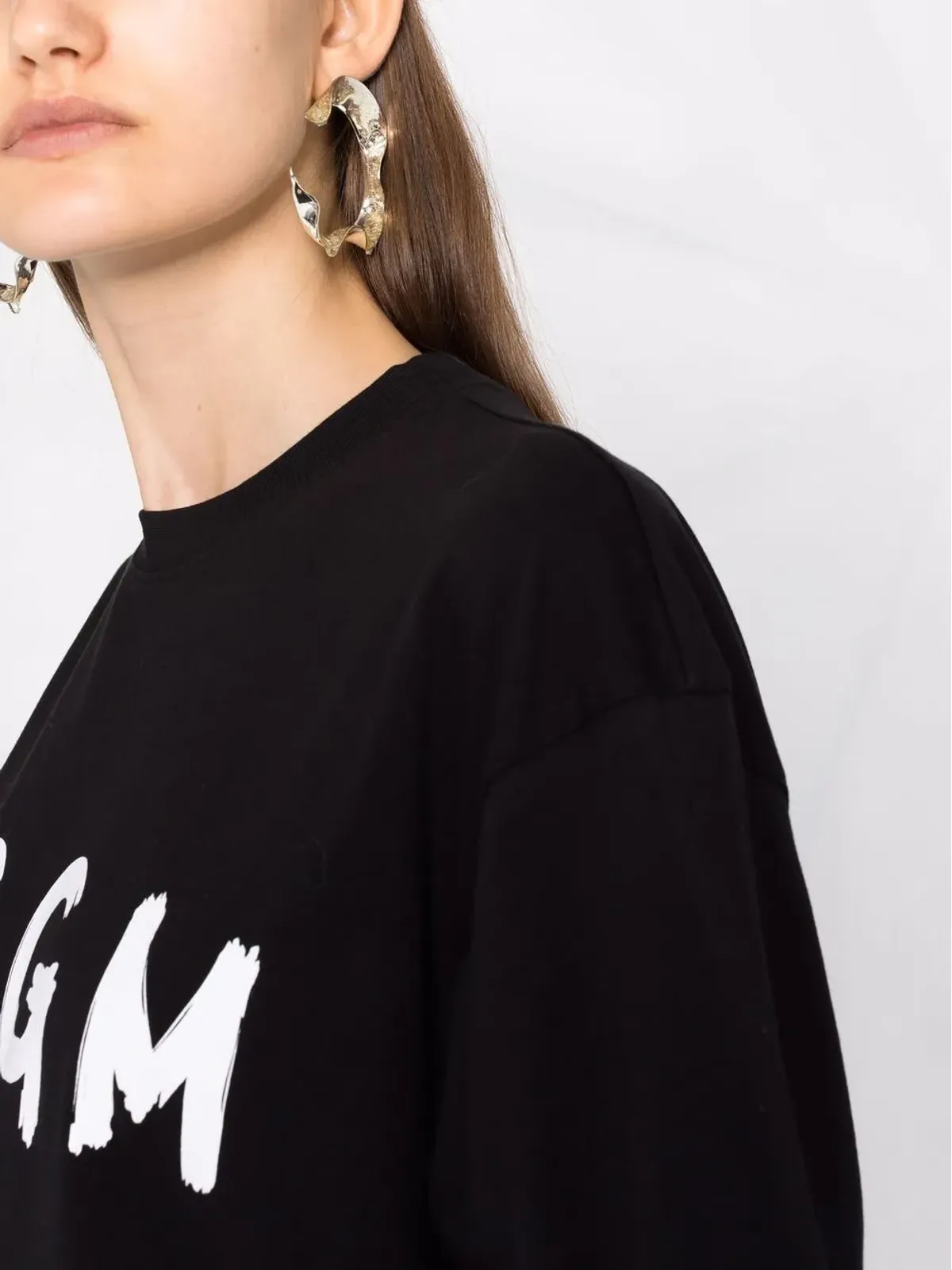 MSGM ロゴプリントTシャツドレス - 画像5