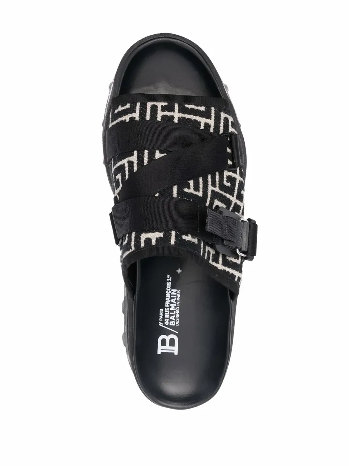 Balmain Ulysse モノグラムスライド - ブラック - 画像4