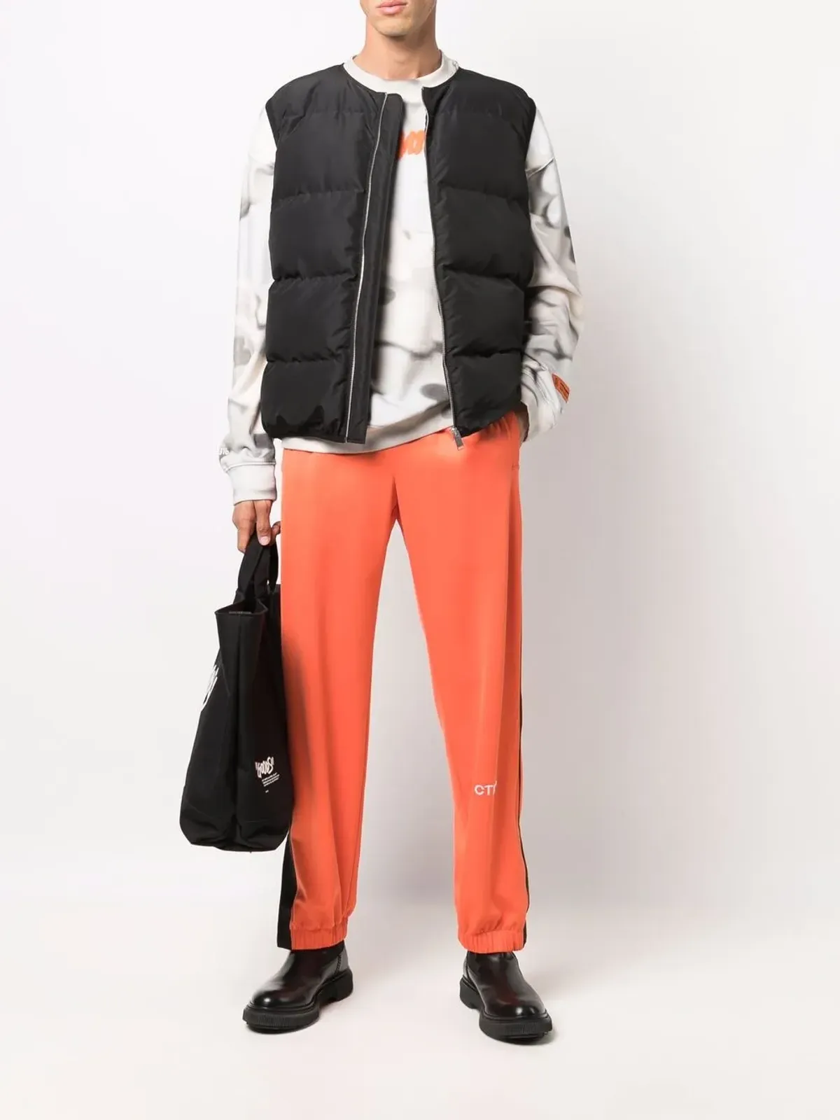 Heron Preston ロゴテープ付きパデッドジレ - 画像2