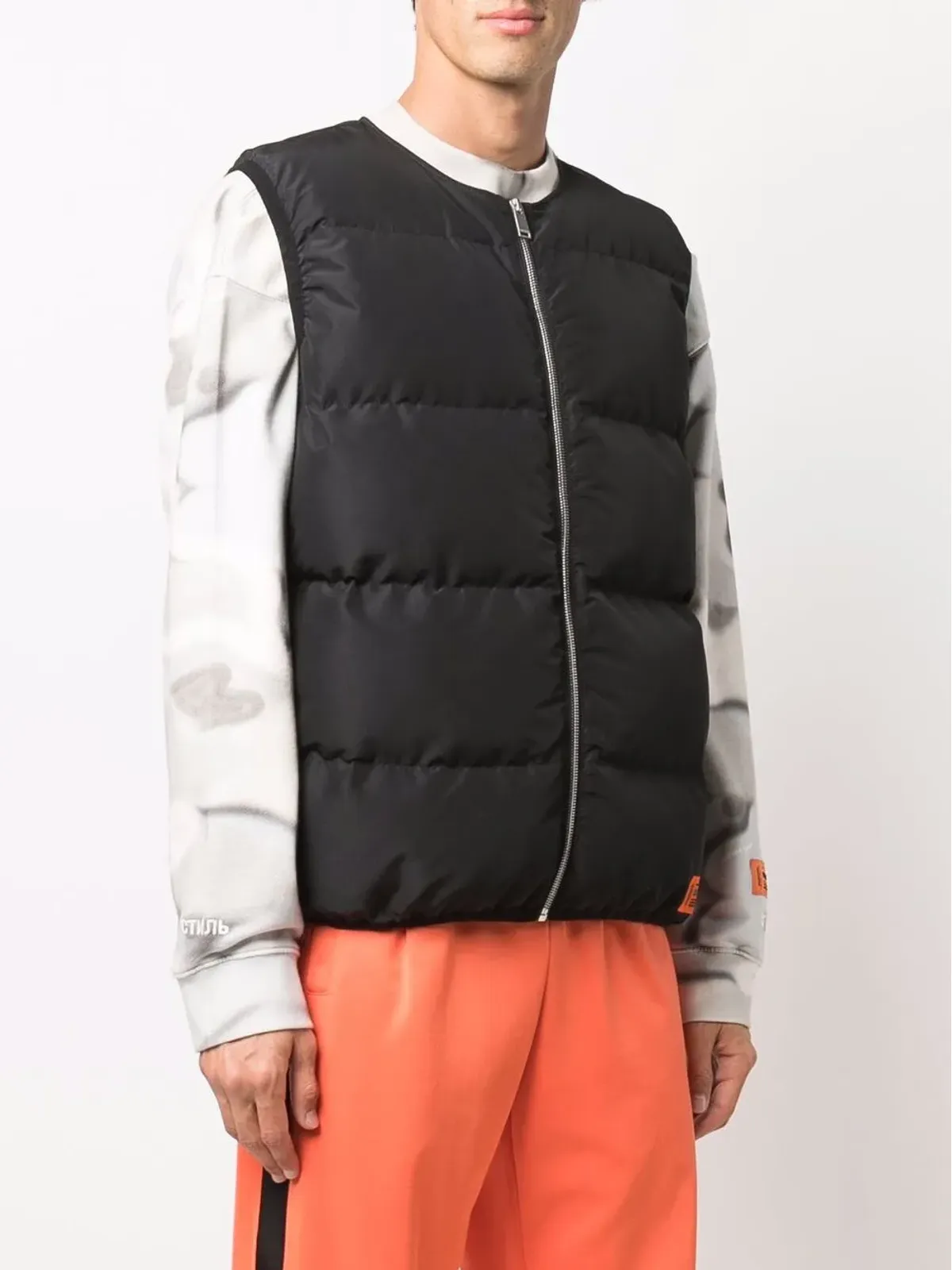 Heron Preston ロゴテープ付きパデッドジレ - 画像3