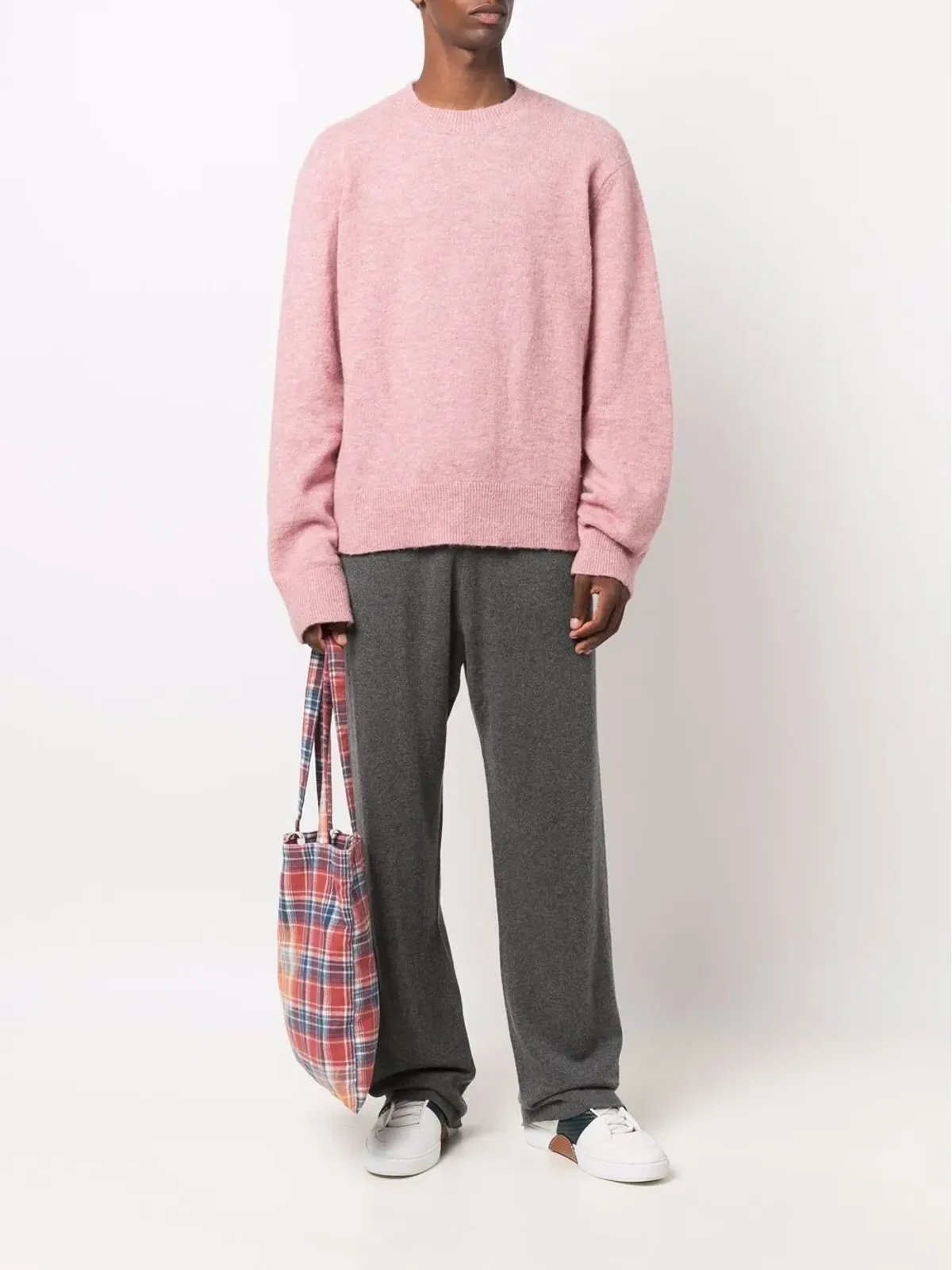 extreme cashmere カシミヤブレンド ストレートレッグ トラックパンツ - 画像2