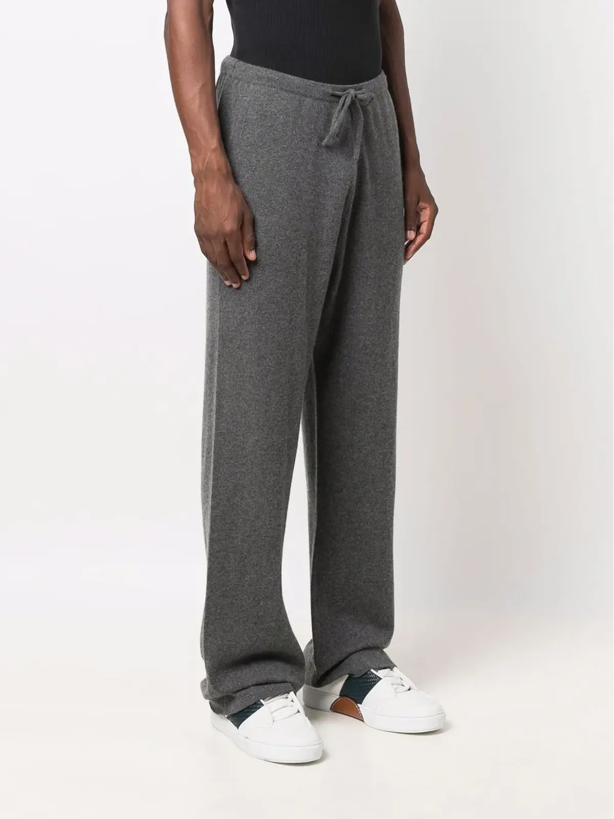 extreme cashmere カシミヤブレンド ストレートレッグ トラックパンツ - 画像4
