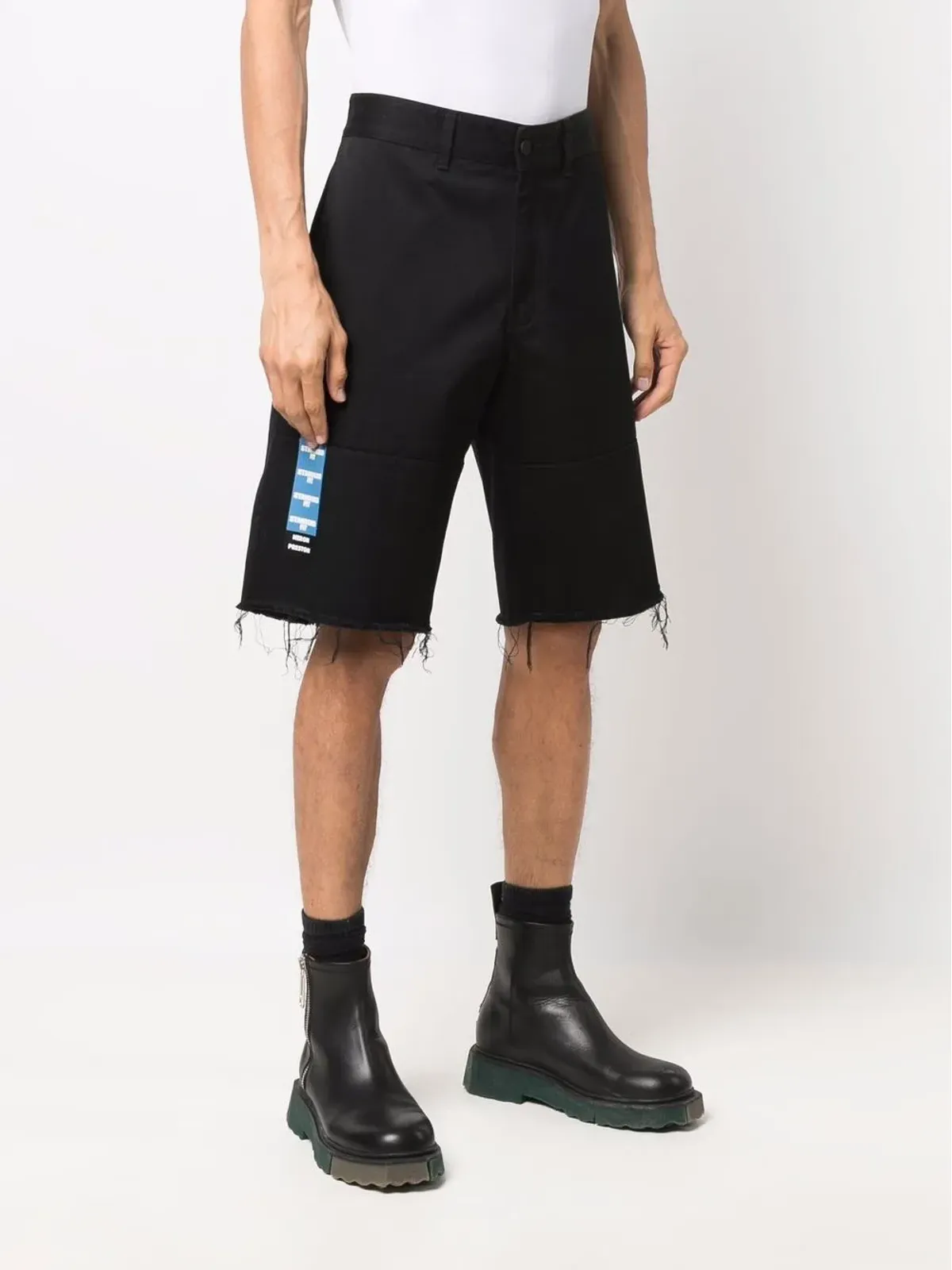 Heron Preston ローヘムデニムショーツ - ブラック - 画像3