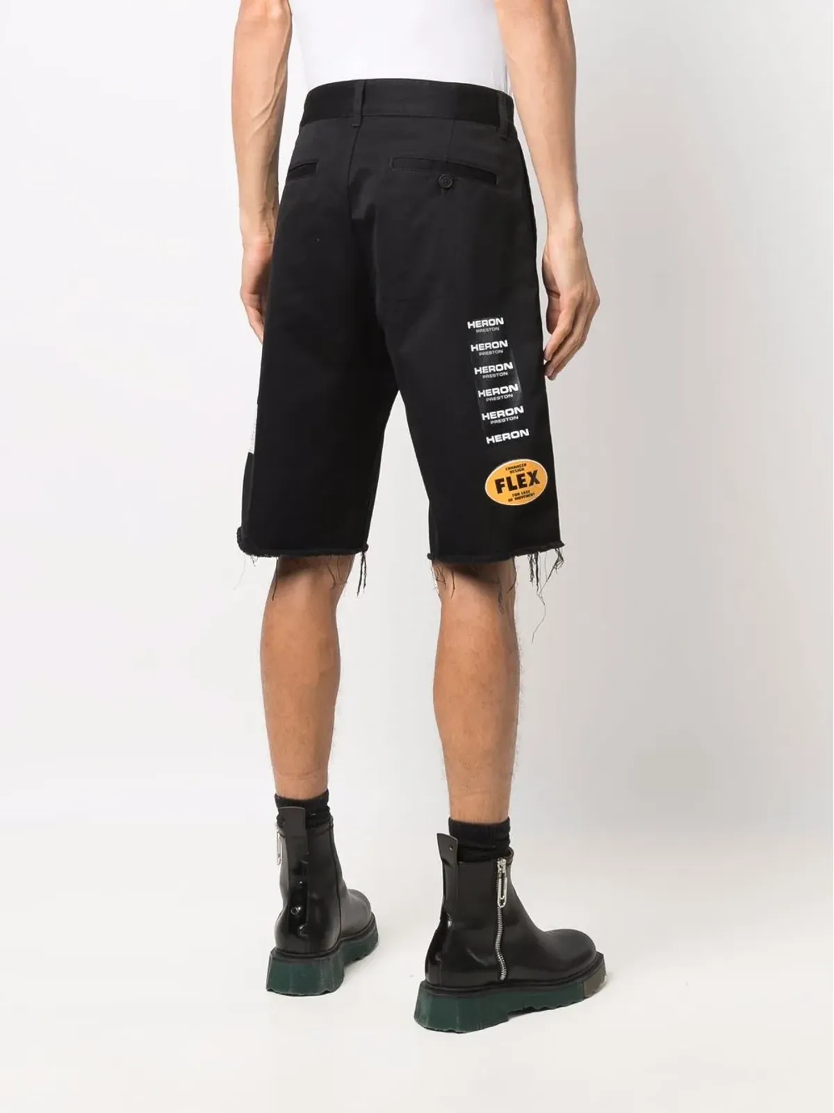 Heron Preston ローヘムデニムショーツ - ブラック - 画像4