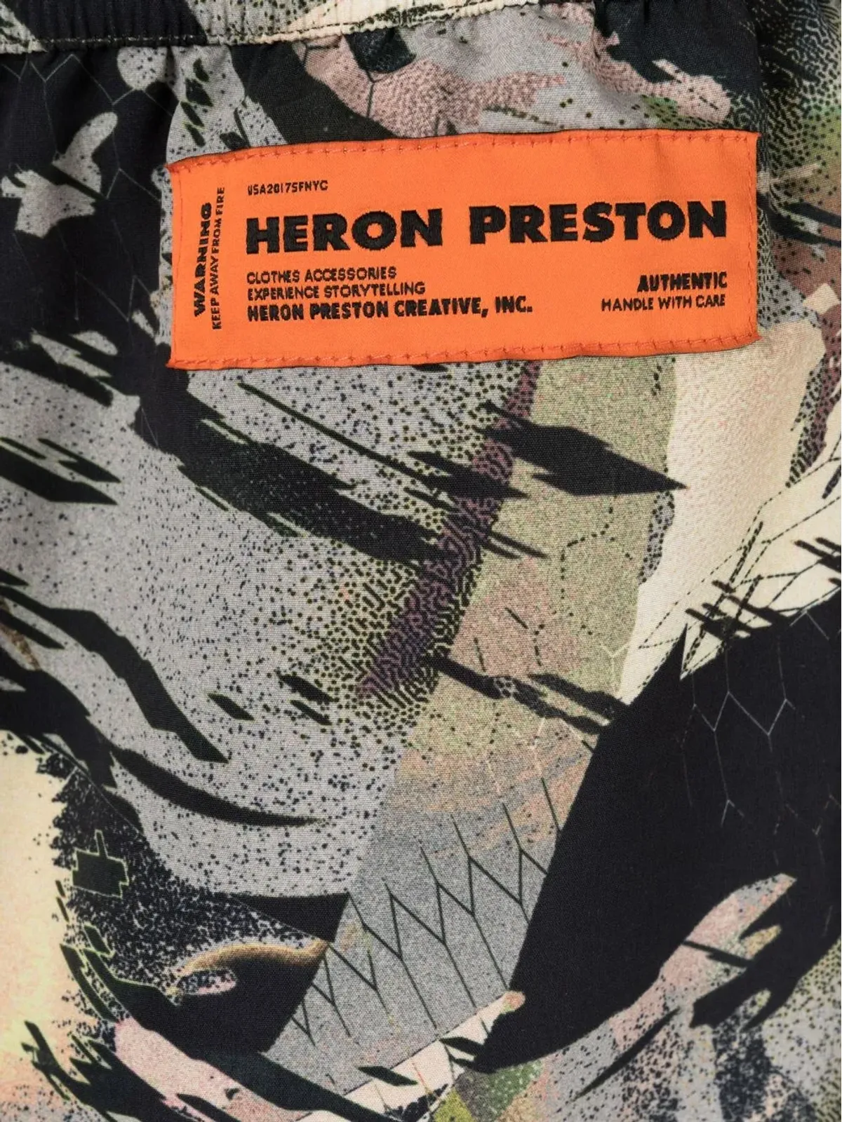 Heron Preston アブストラクトプリント スイムショーツ - 画像3